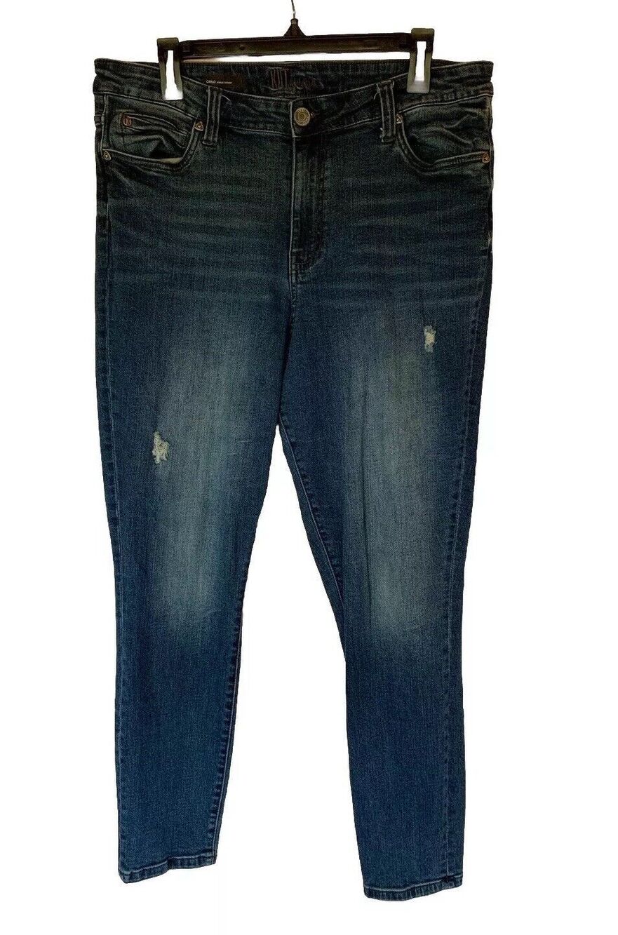 Kut From The Kloth Jeans Womens 16 Carlo Ankle Skinny Denim Stretch Medium Wash